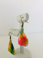 Popping Puff Leather Earrings